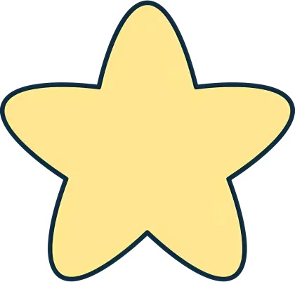Simple Yellow Star Illustration