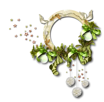 Decorative Christmas Wreath with Ornaments