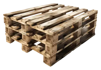 Wooden Stacked Shipping Pallets