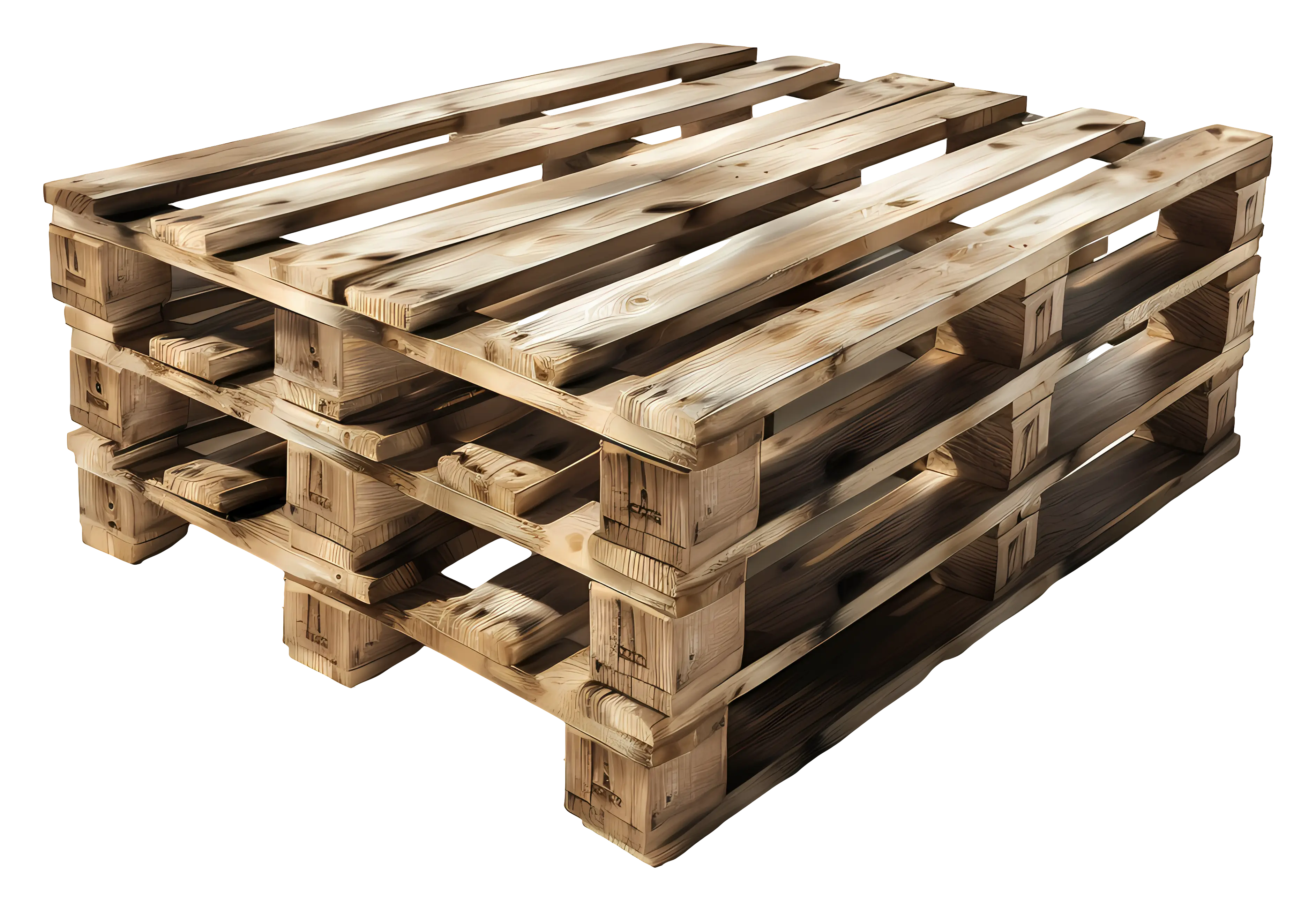 Wooden Stacked Shipping Pallets