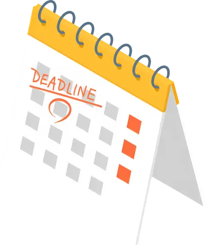 Calendar with Deadline Marked