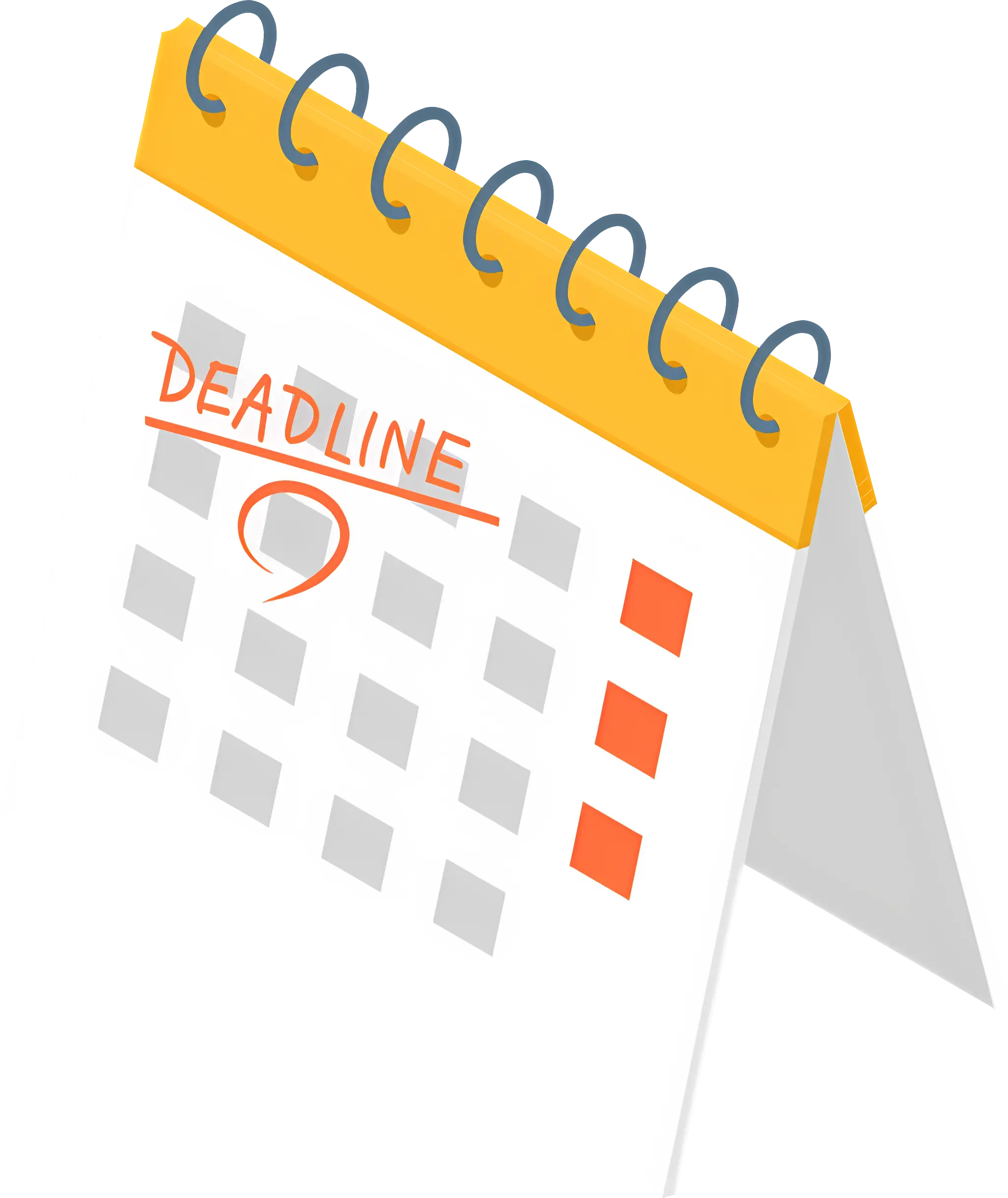 Calendar with Deadline Marked