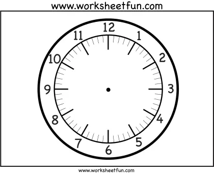 Blank Clock Face Worksheet