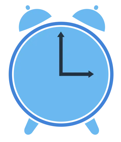 Blue Alarm Clock Illustration