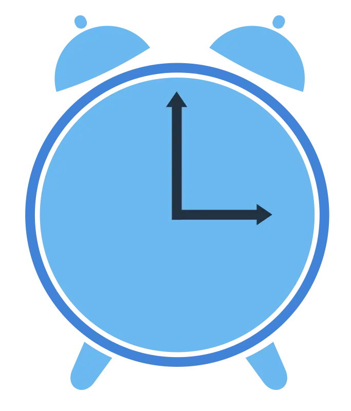 Blue Alarm Clock Illustration