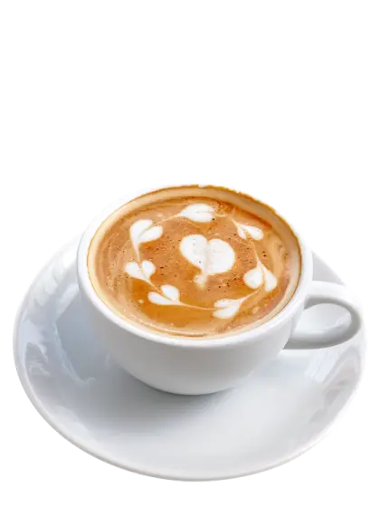 Latte Art in Coffee Cup