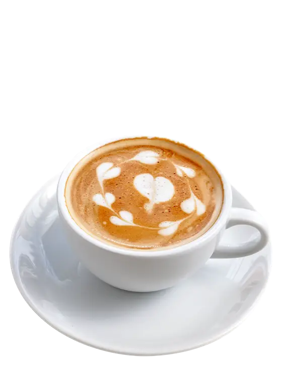 Latte Art in Coffee Cup