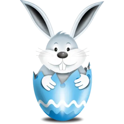 Easter Bunny in Blue Egg