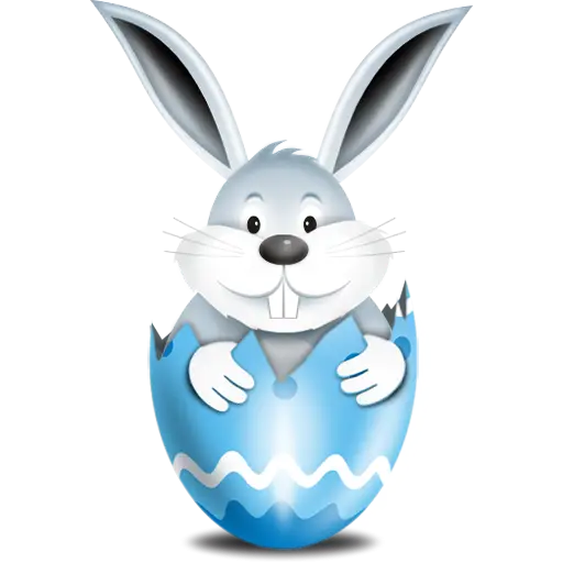 Easter Bunny in Blue Egg