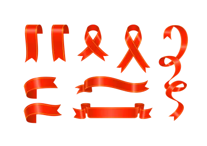 Collection of Red Ribbons and Designs