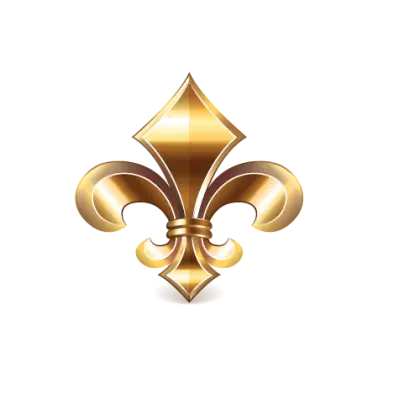 Golden Fleur-de-lis Symbol