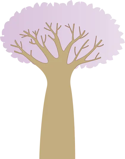 Tree with Purple Foliage Illustration