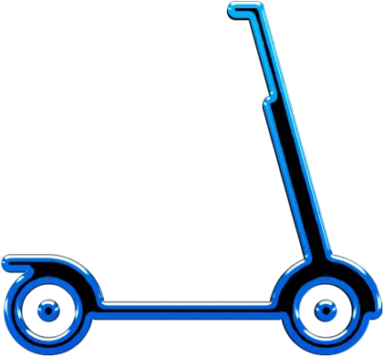 Minimalistic Blue Scooter Icon