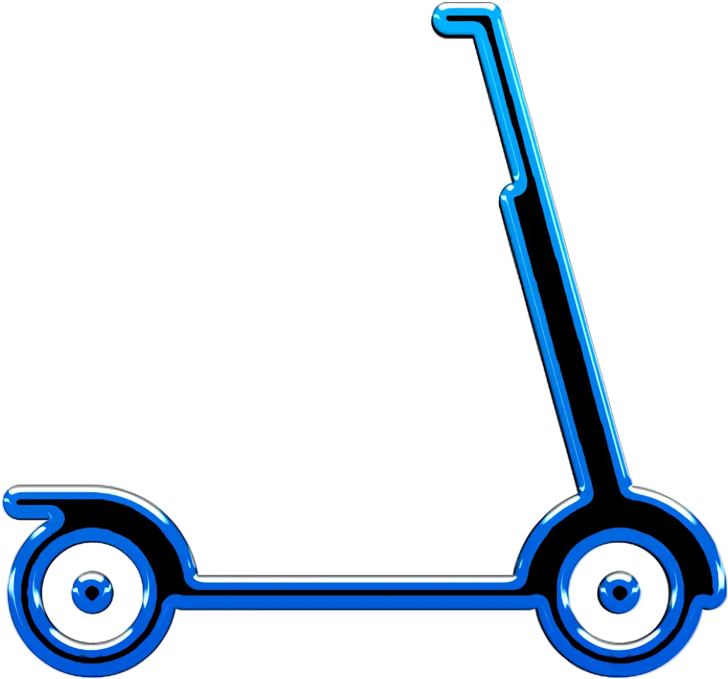 Minimalistic Blue Scooter Icon