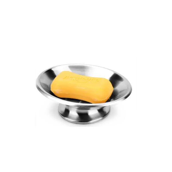 Yellow Soap Bar in Metal Dish