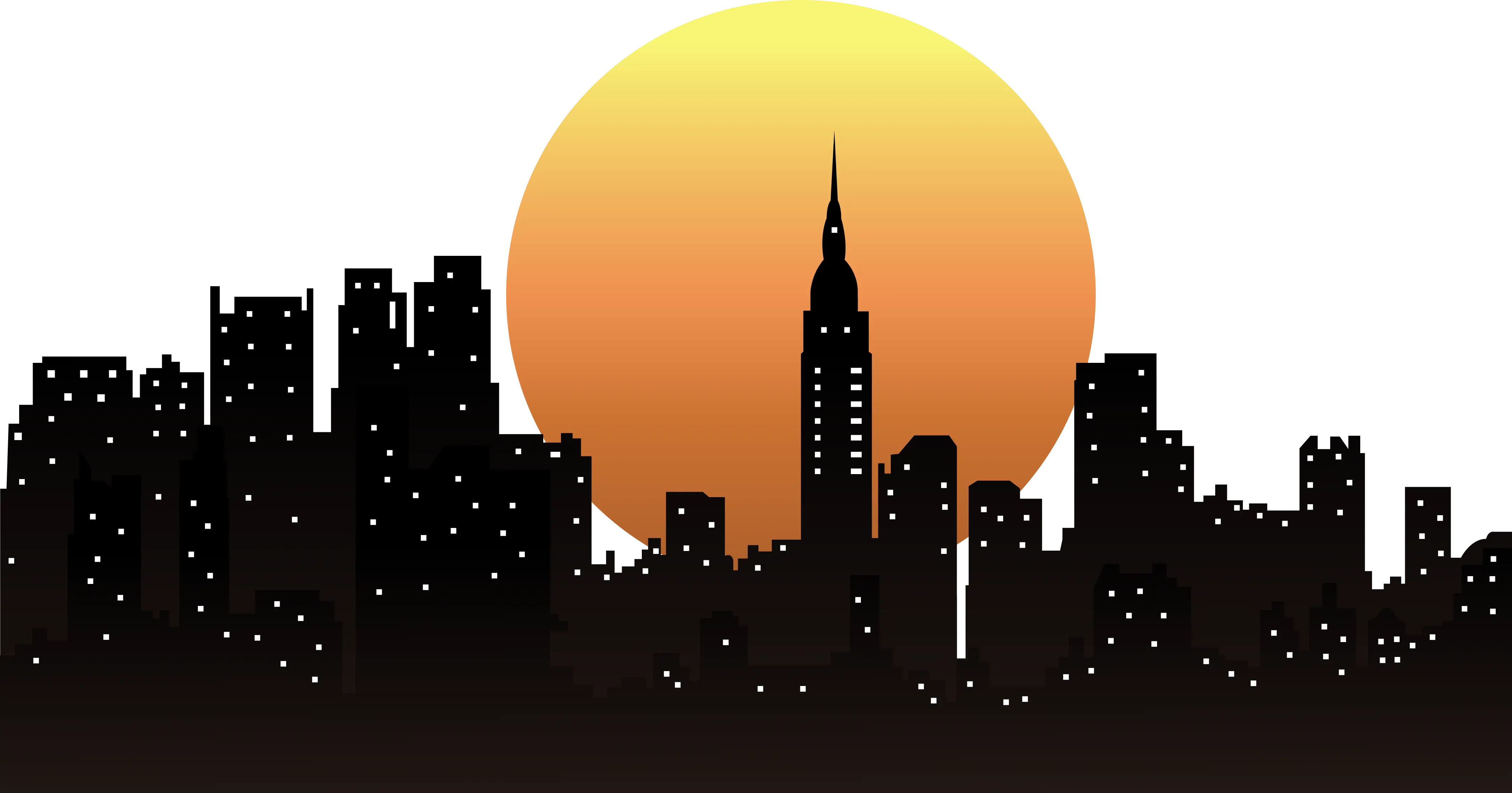 City Skyline at Sunset