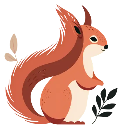 Cute Cartoon Squirrel Illustration