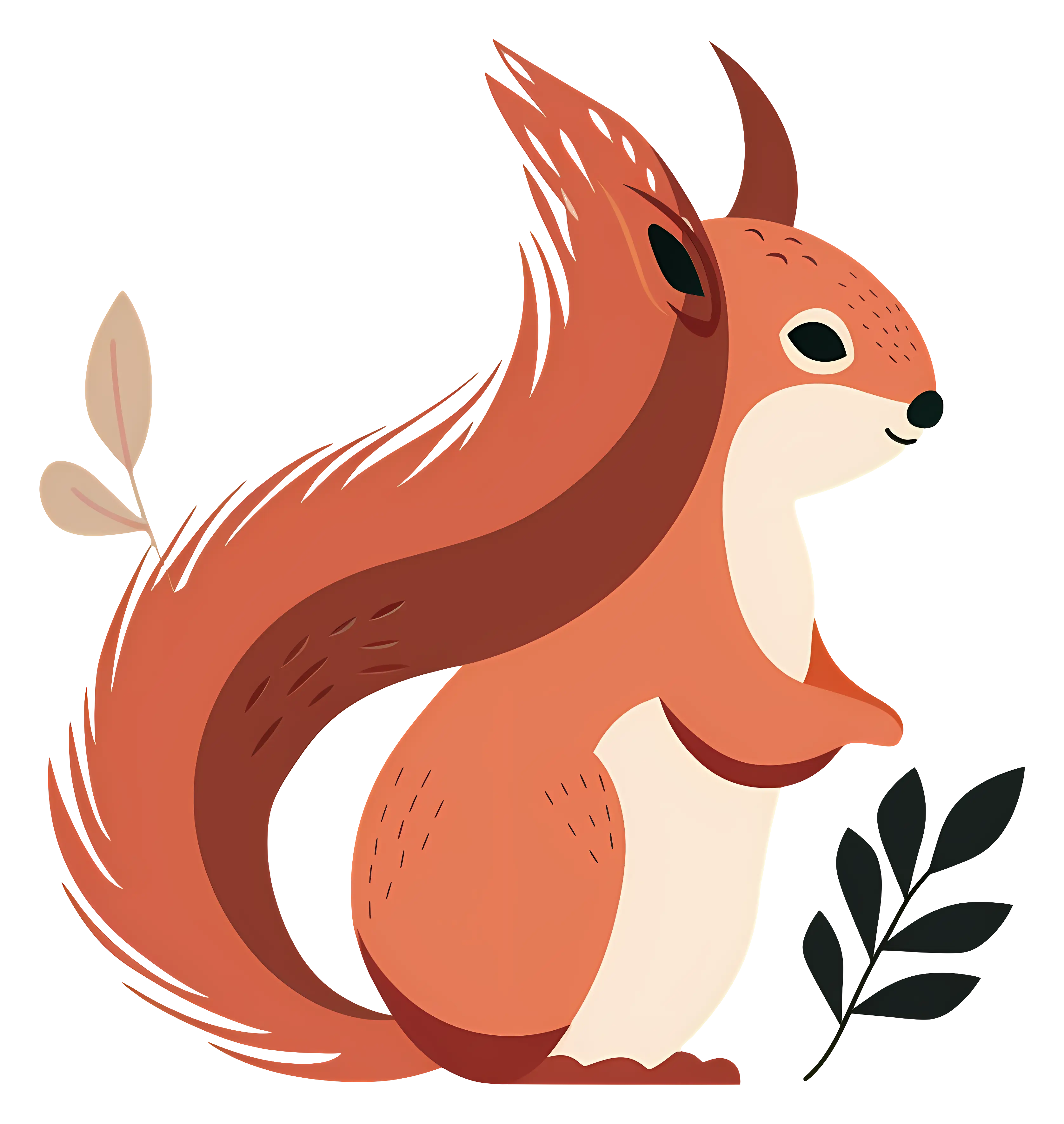 Cute Cartoon Squirrel Illustration