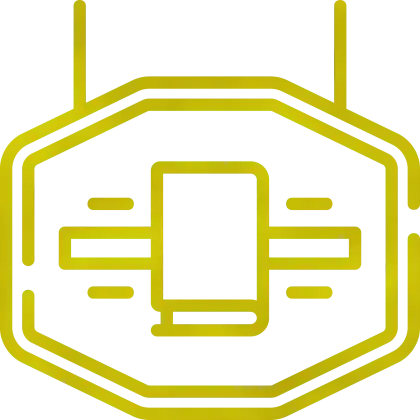 Yellow Belt in Outline Style