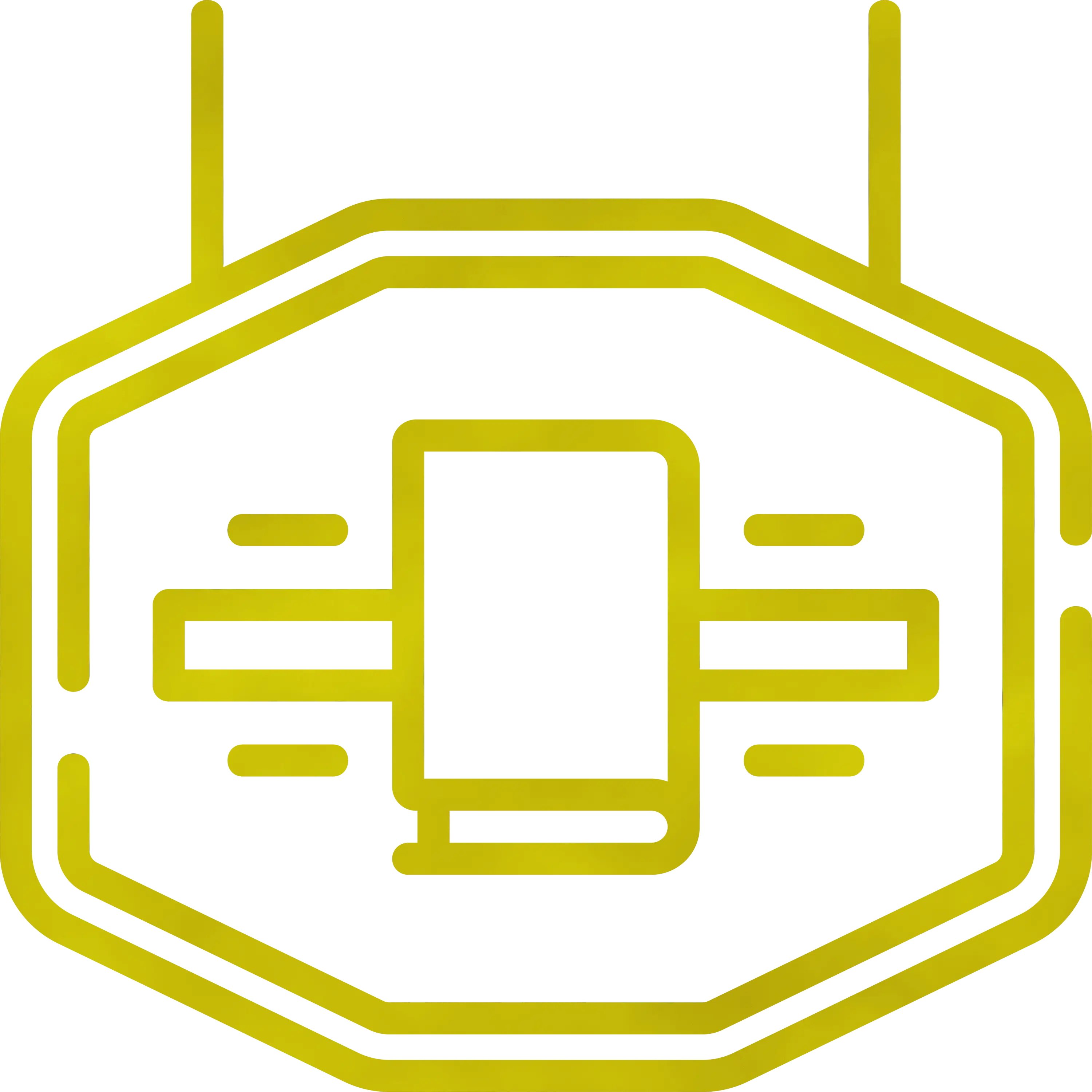 Yellow Belt in Outline Style