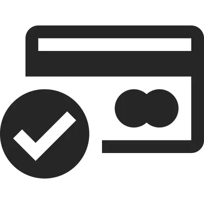 Credit Card with Verified Check Symbol
