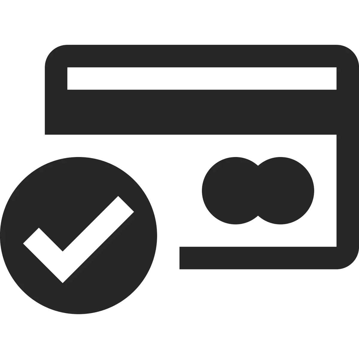 Credit Card with Verified Check Symbol