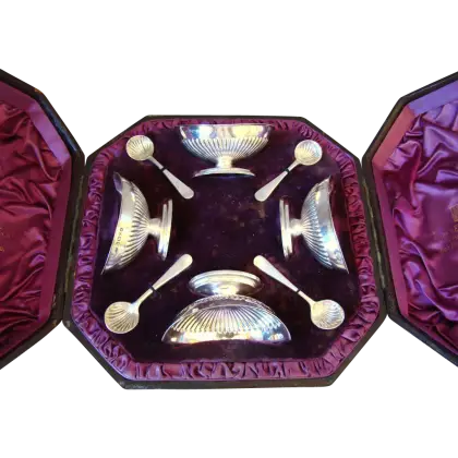 Elegant Silverware Set in Velvet Box