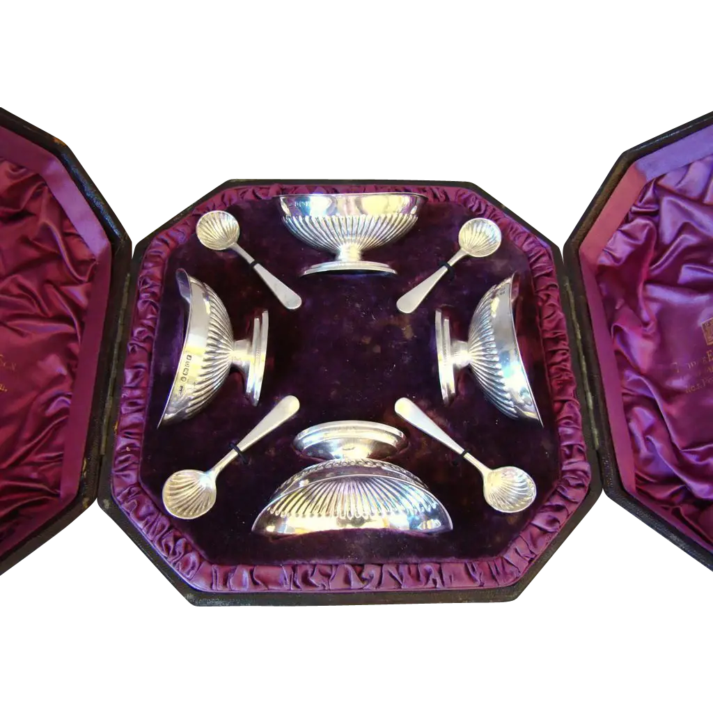 Elegant Silverware Set in Velvet Box
