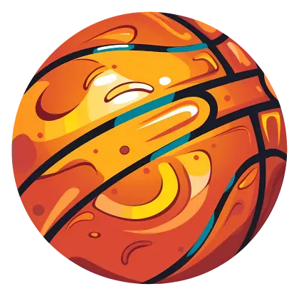 Colorful Basketball Illustration