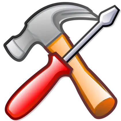 Hammer and Screwdriver Crossed Design