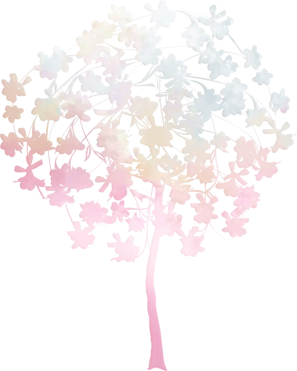 Watercolor Tree Illustration with Soft Pastel Colors