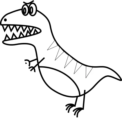 Dinosaur Doodle Cartoon Art