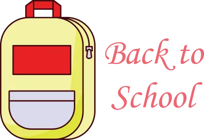 Yellow Backpack with Back to School Text