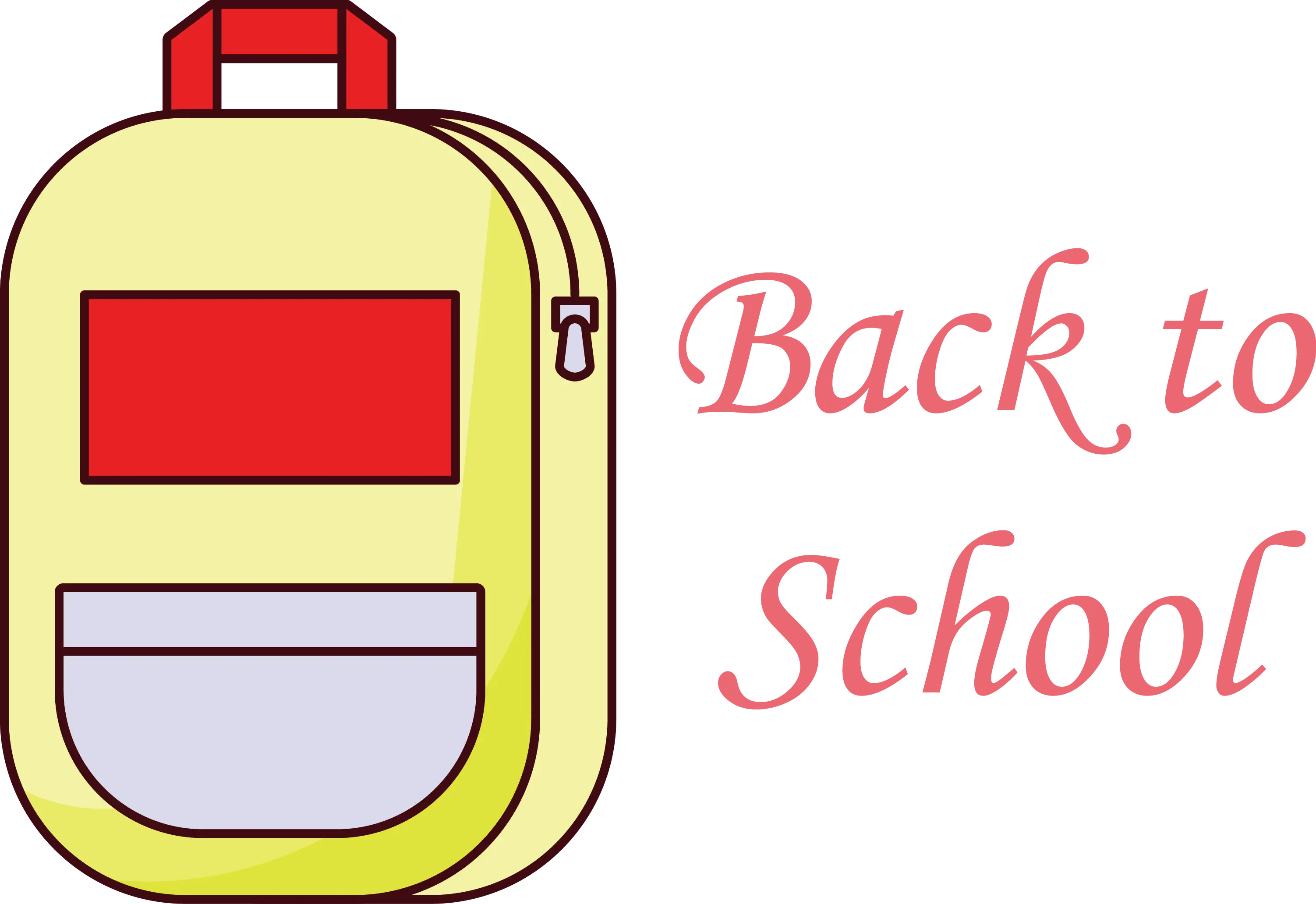 Yellow Backpack with Back to School Text