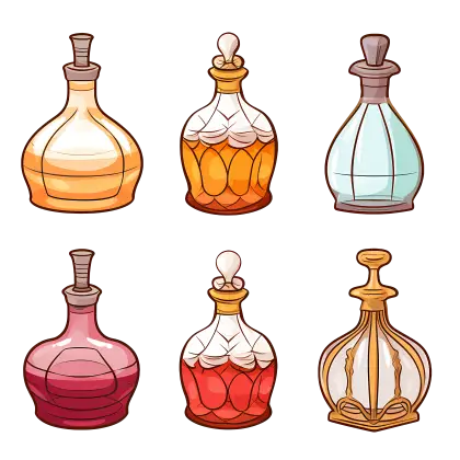 Set of Assorted Perfume Bottles