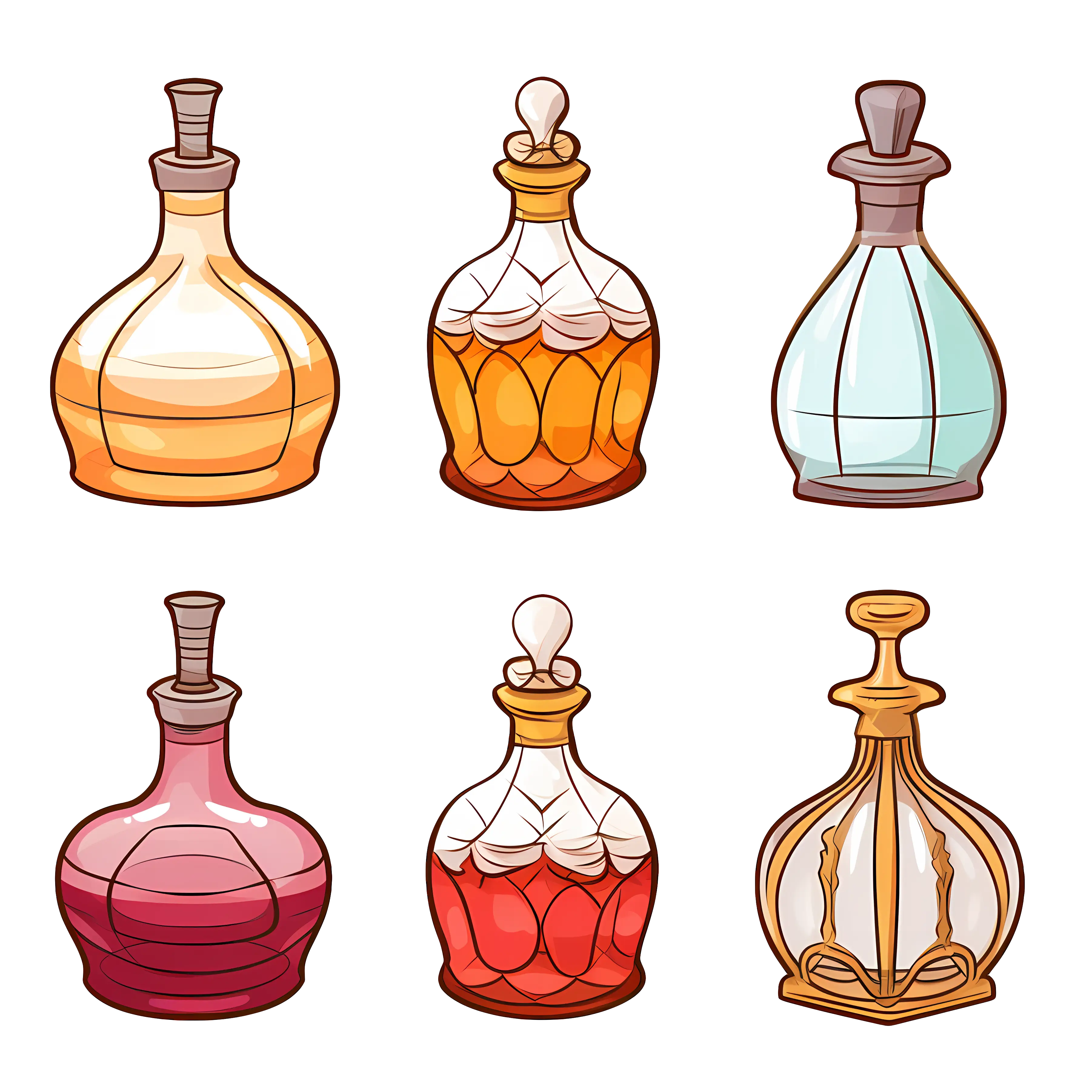 Set of Assorted Perfume Bottles