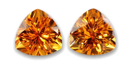 Orange Triangular Gemstones