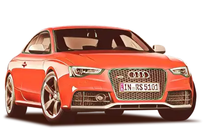 Red Audi Luxury Car