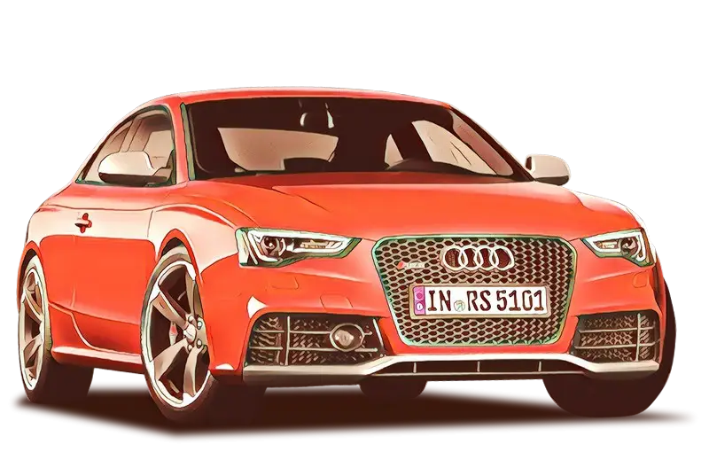 Red Audi Luxury Car