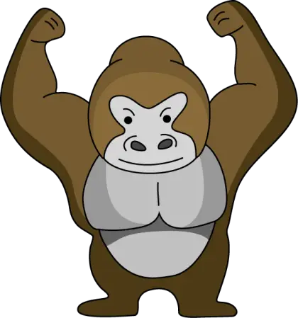 Strong Gorilla Cartoon