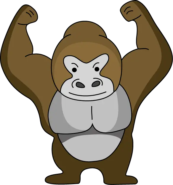 Strong Gorilla Cartoon