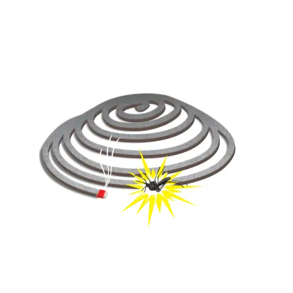 Burning Mosquito Coil for Insect Repellent