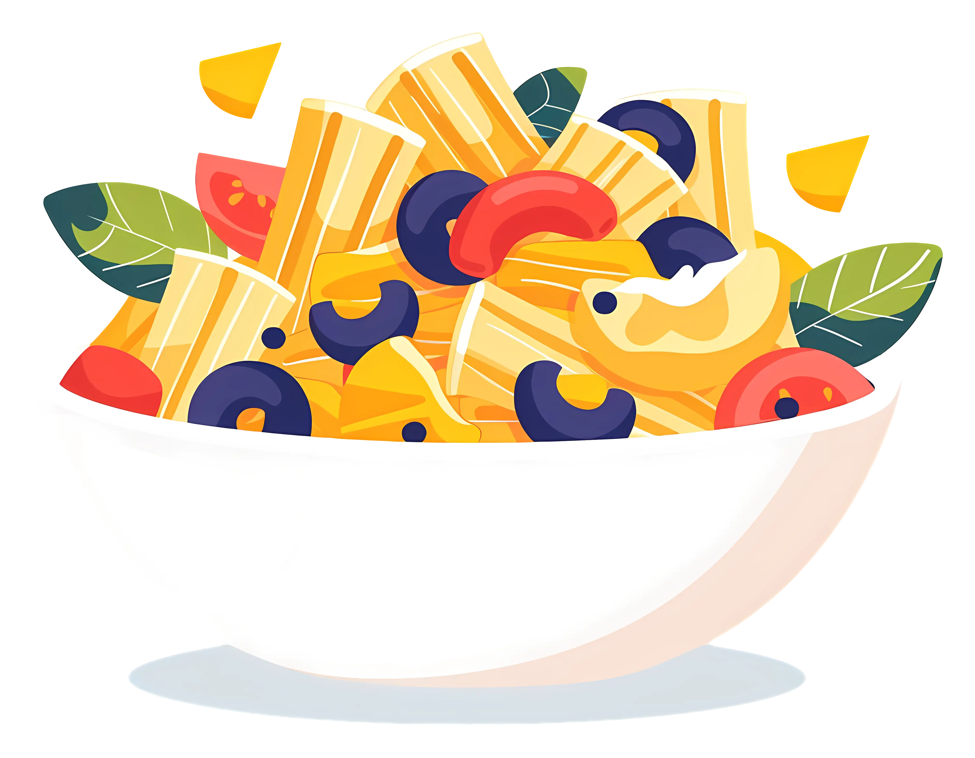 Colorful Pasta Salad in a Bowl
