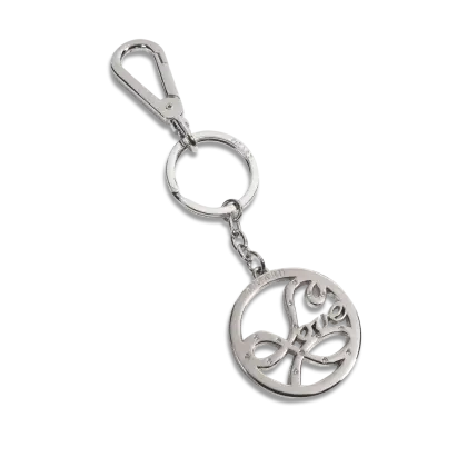 Metal Keychain with Love Design