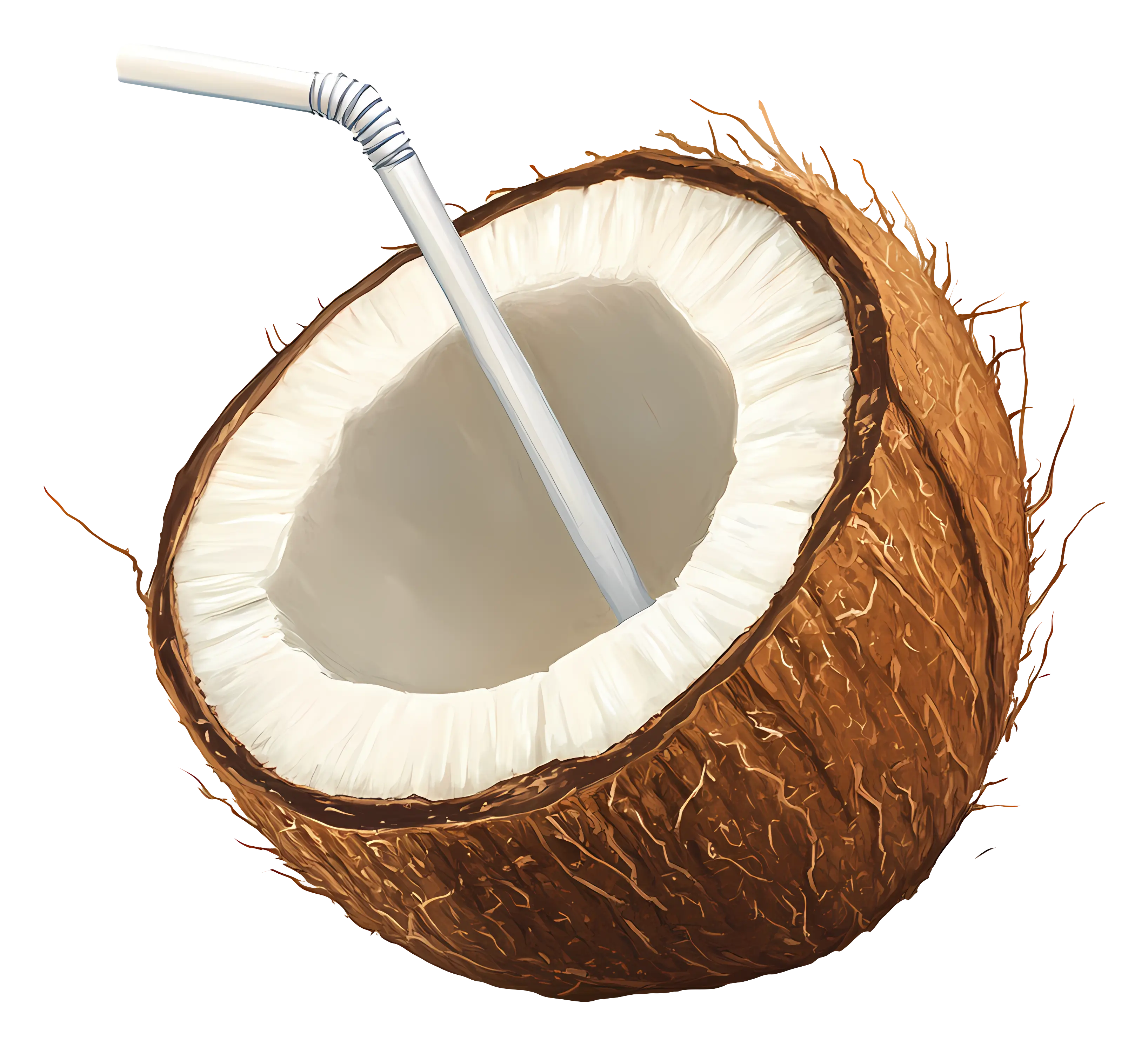 Coconut with Straw
