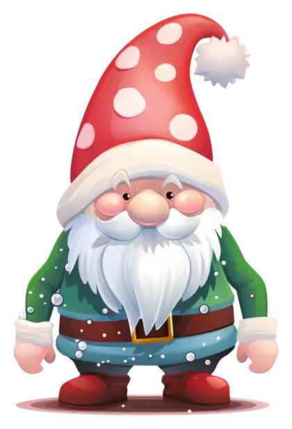 Cartoon Santa Claus with a Festive Hat