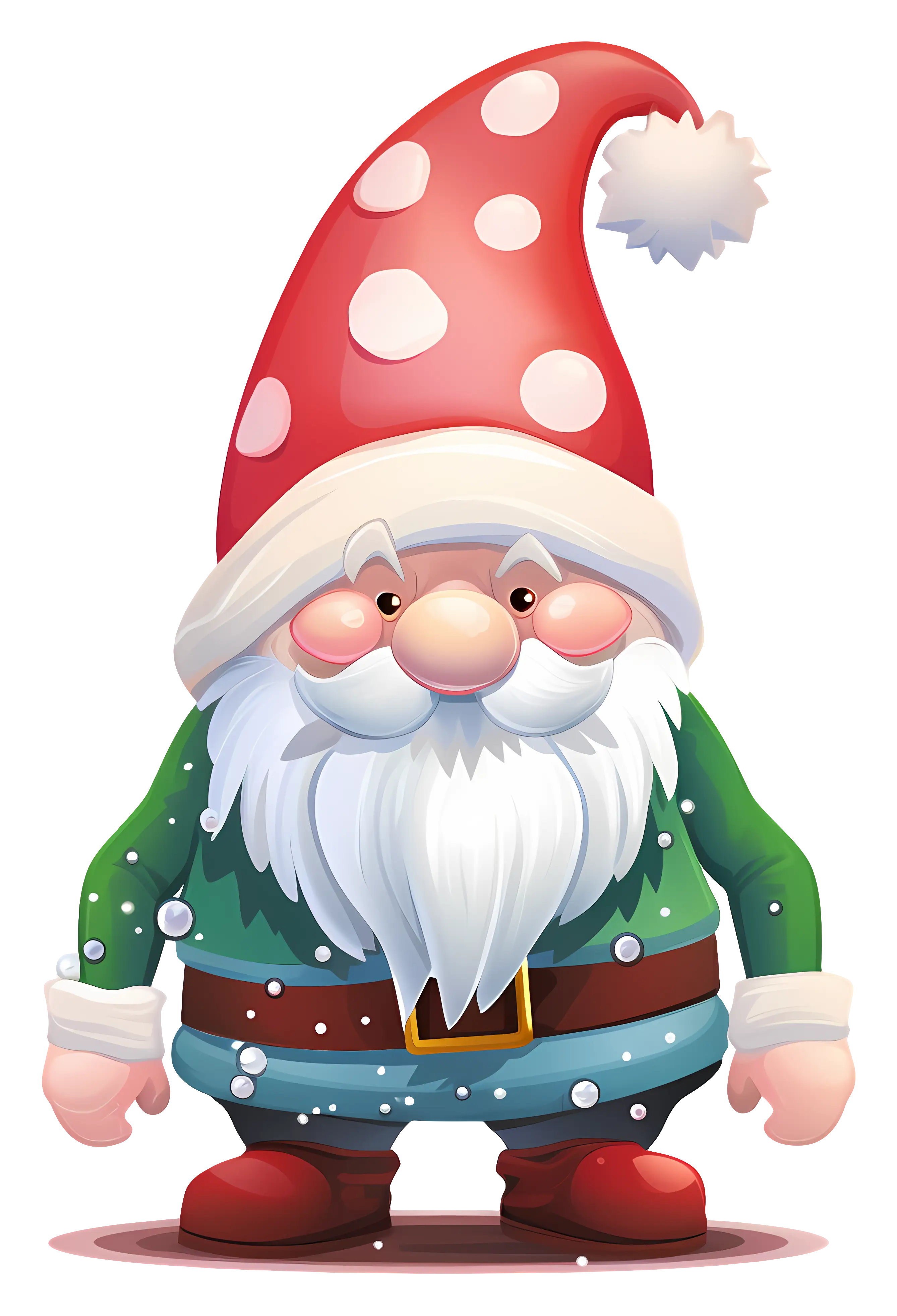 Cartoon Santa Claus with a Festive Hat