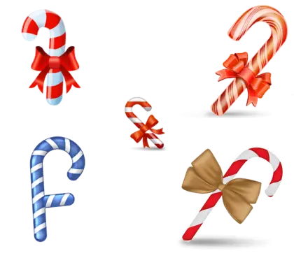 Festive Candy Canes with Bows