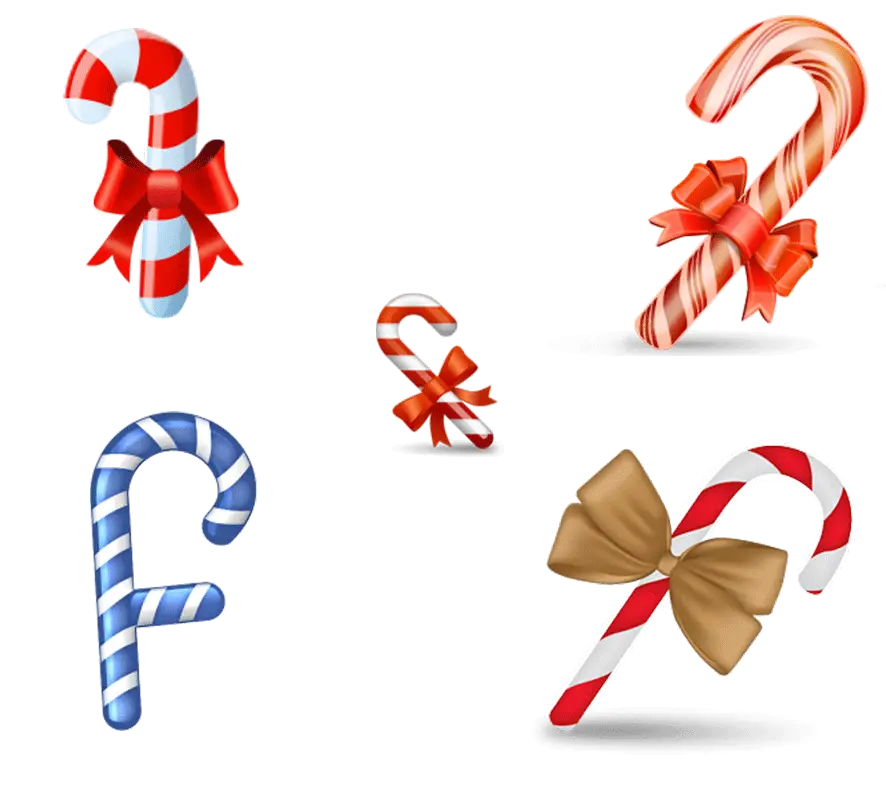 Festive Candy Canes with Bows