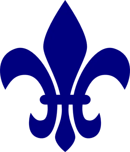 Blue Fleur-de-lis Symbol